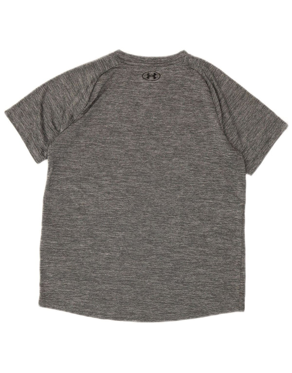 Under Armour Boys T-Shirt Top 11-12 år Large Grå Flecked Polyester