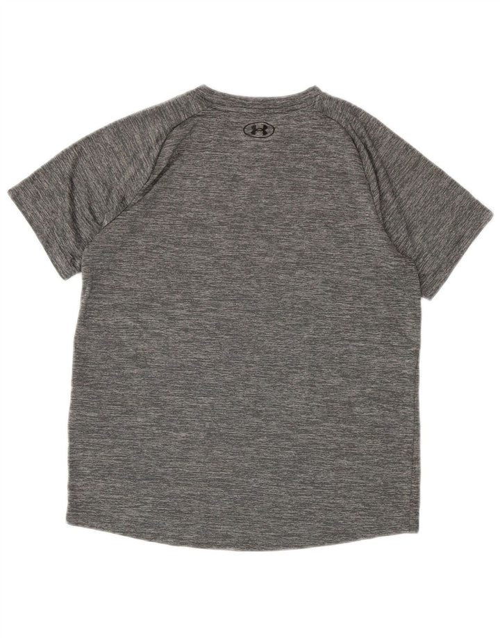 Under Armour Boys T-Shirt Top 11-12 år Large Grå Flecked Polyester