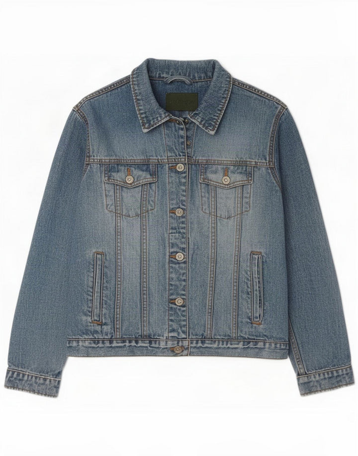 Eddie Bauer Dame denimjakke UK 14 Medium Blue Cotton