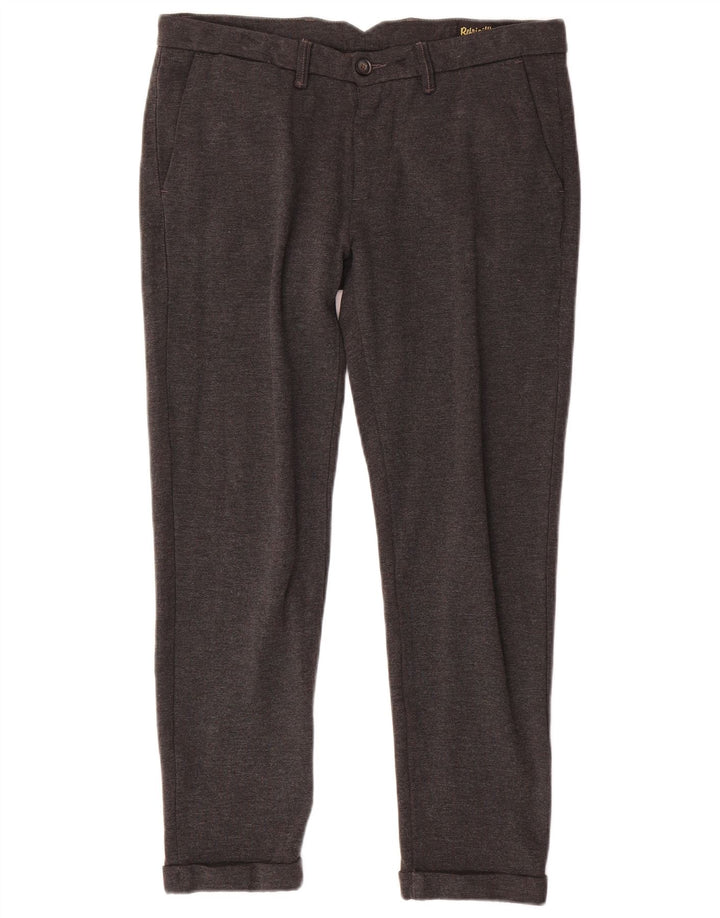 Refrigiwear Herre Slim Chino Bukser W32 L28 Grå Polyamid