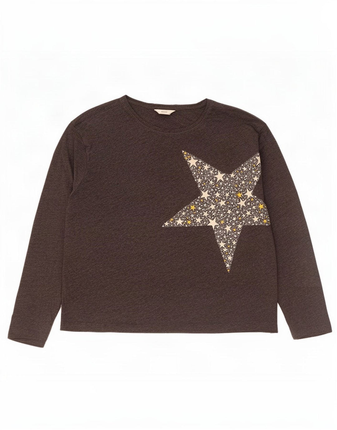 Marks & Spencer Dame Oversized grafisk top Langærmet UK 18 XL Grå
