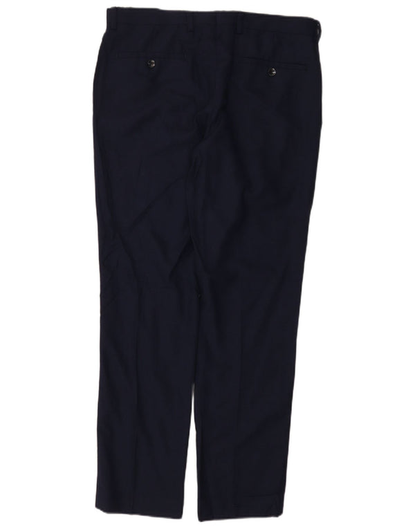 Dkny Herre Regular Fit Suit Bukser W32 L30 Marineblå Uld