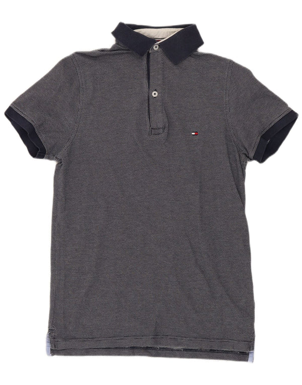 Tommy Hilfiger Herre Slim Fit Polo Shirt XS Marineblå plettet bomuld