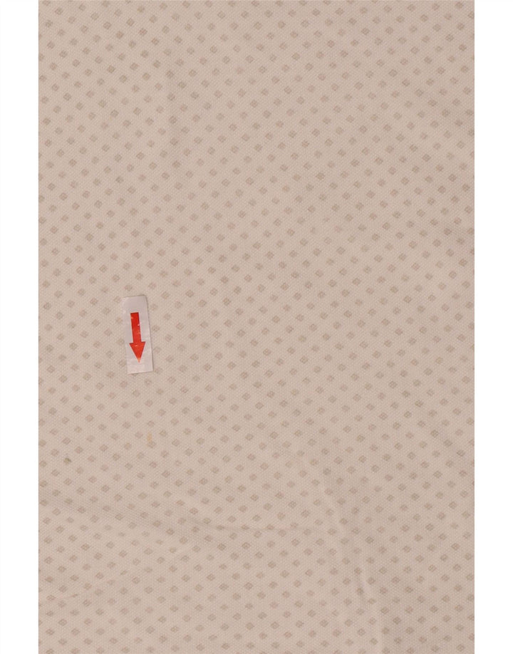 Refrigue Dame Polo Shirt UK 10 Small White Argyle/Diamond Cotton