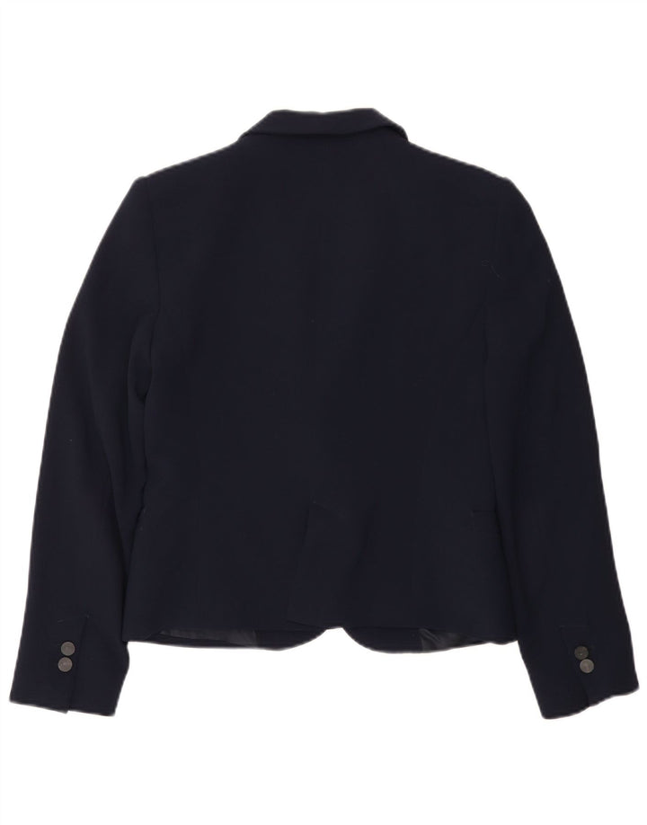 Zara Dame 1 Knap Blazer Jacket UK 12 Medium Navy Blue