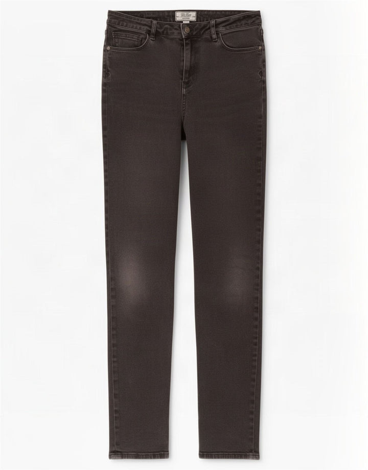Fat Face Dame Slim Jeans UK 12 Medium W30 L29 Grå