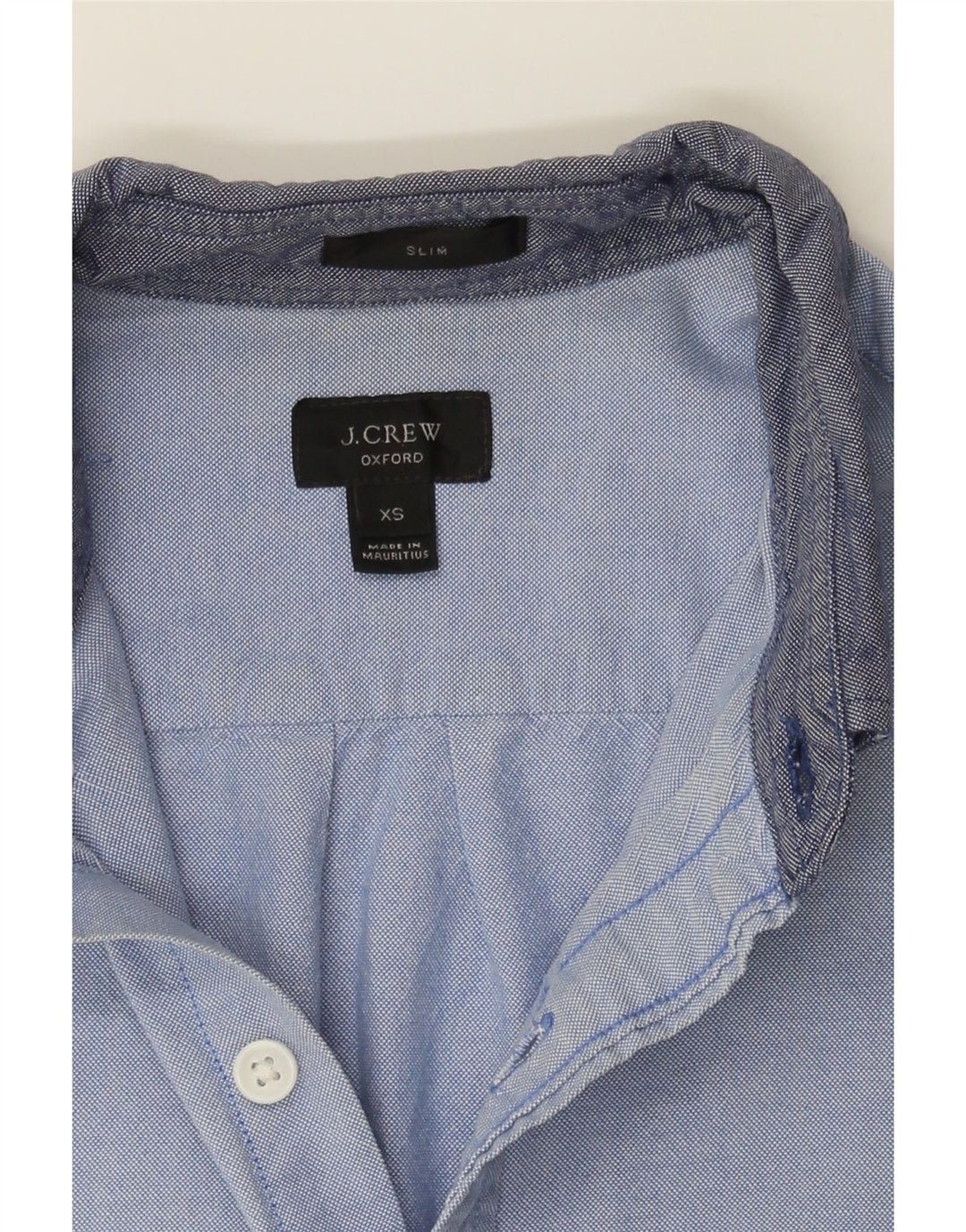 J. CREW Mens Oxford Slim Shirt XS Blue Cotton Vintage J. Crew and Second-Hand J. Crew from Messina Hembry 