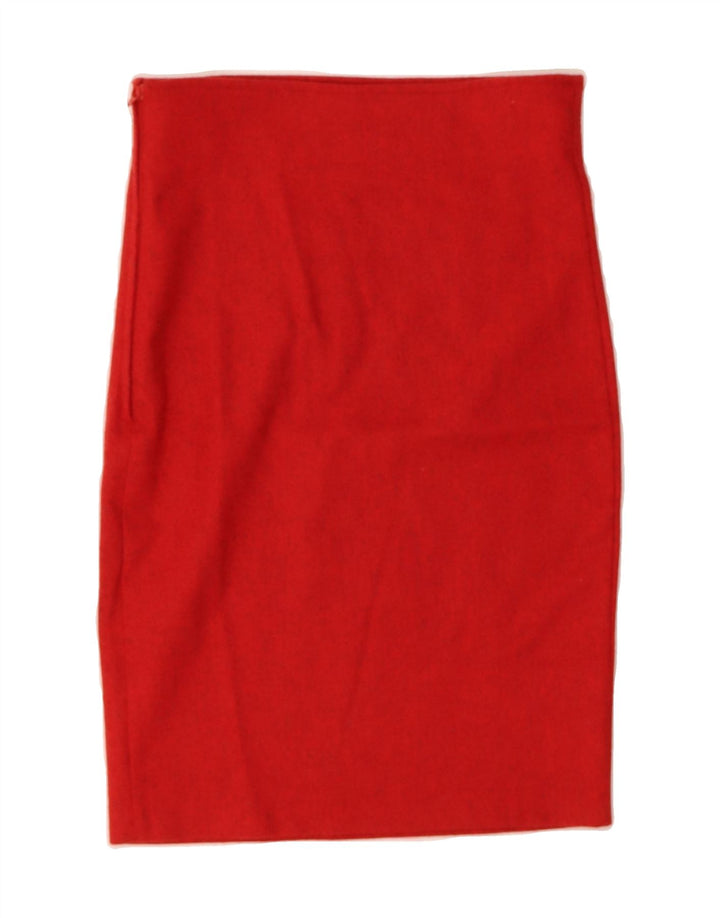 VINTAGE Womens Pencil Skirt IT 42 Medium W26 Red Polyamide Vintage Vintage and Second-Hand Vintage from Messina Hembry 