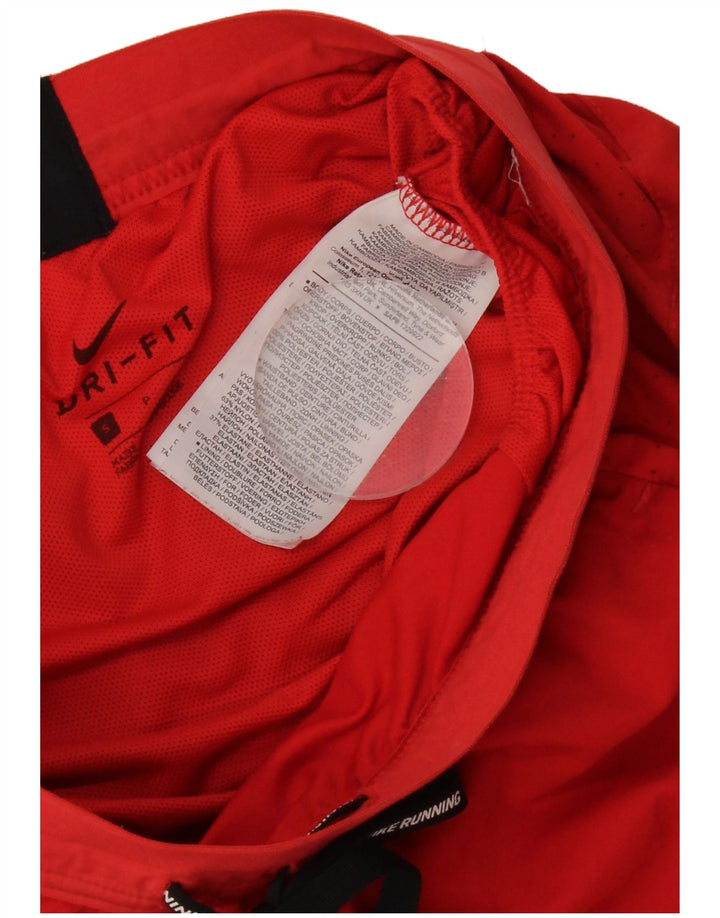 Nike Dame Dri Fit sportsshorts UK 8 Small Red Polyester