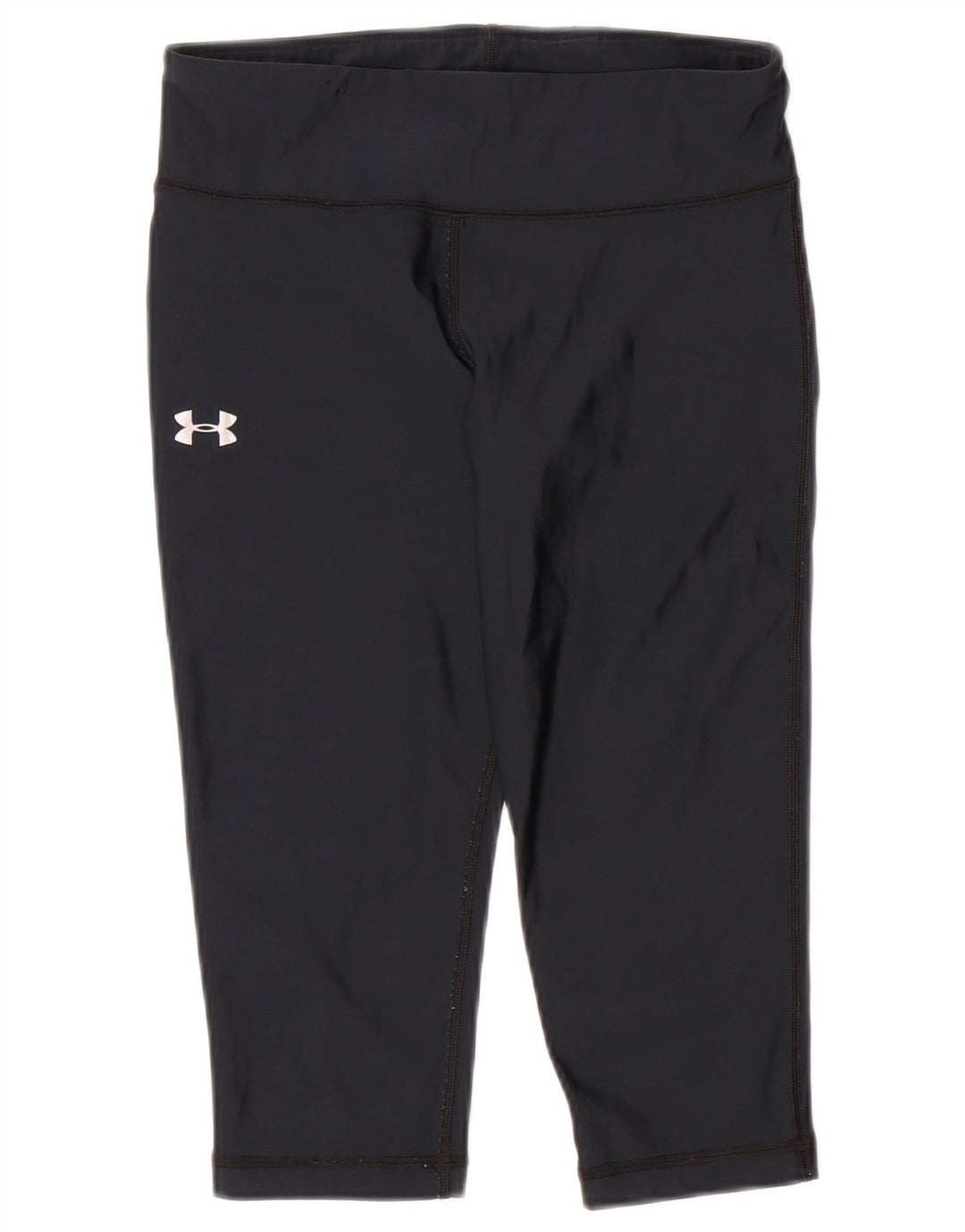 UNDER ARMOR Womens Heat Gear Capri Leggings UK 8 Small Navy Blue