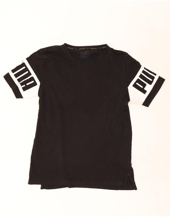Puma Herre grafisk T-shirt top lille sort bomuld