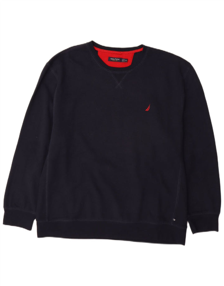 NAUTICA Sweatshirt til mænd 2XL Marineblå Bomuld