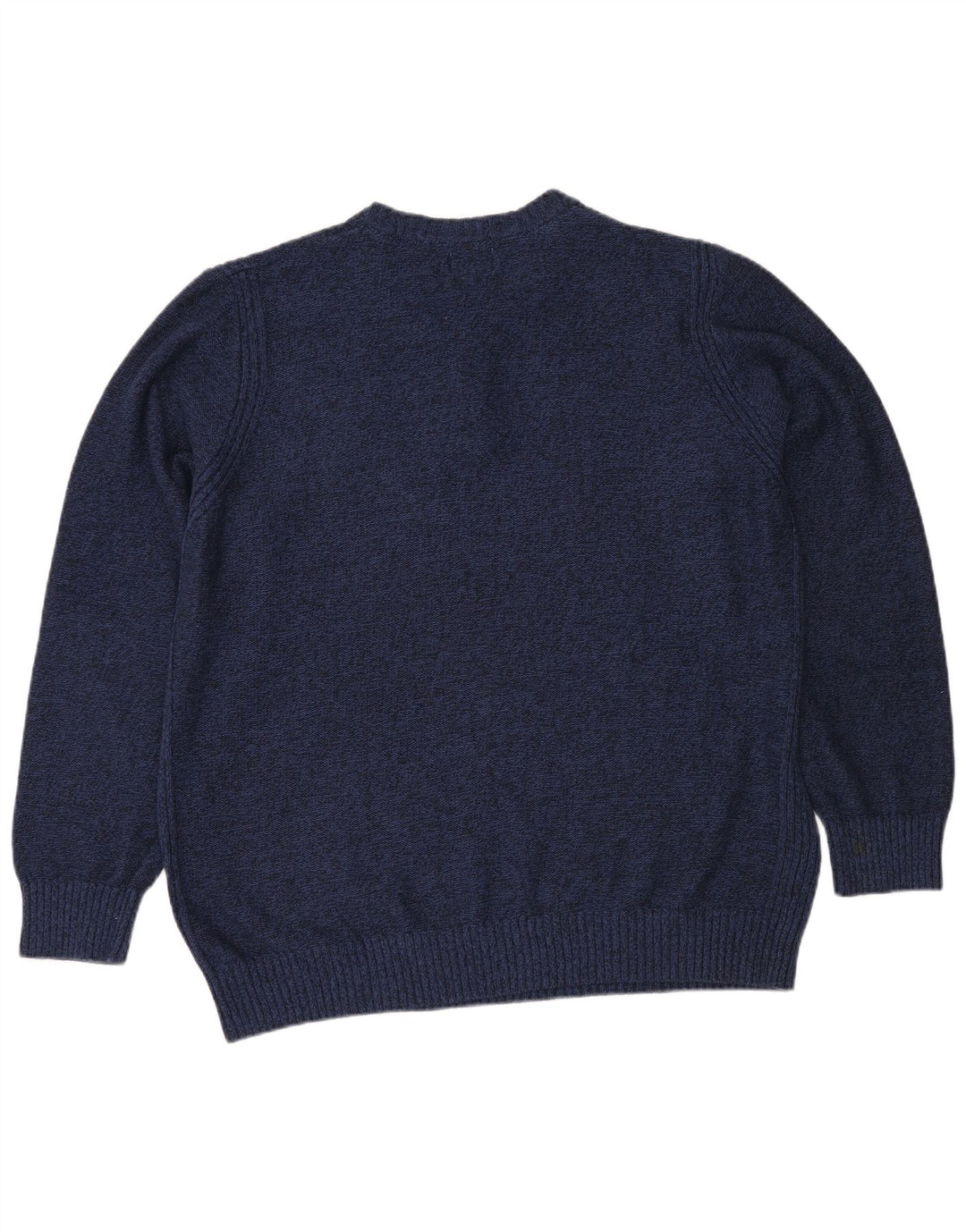 L.L.Bean Herre Button Neck Sweater 2XL Navyblå Flecked Bomuld