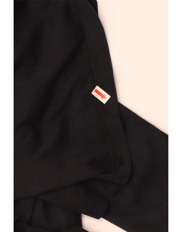 NIKE grafisk top langærmet til kvinder UK 10 Lille sort