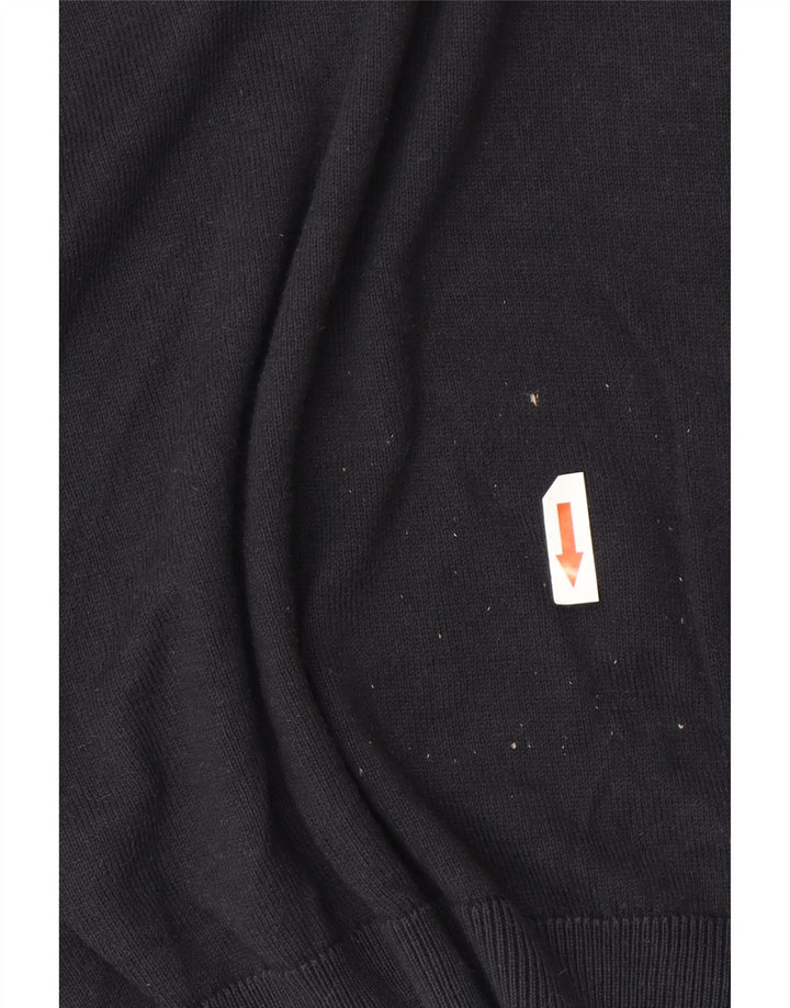 Benetton Herre Crew Neck Jumper Sweater Medium Black Classic