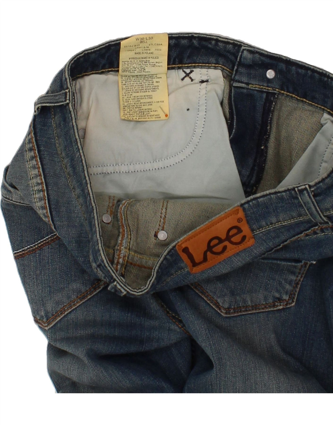 LEE Womens Bell Flared Jeans W30 L30 Navy Blue Cotton Vintage Lee and Second-Hand Lee from Messina Hembry 