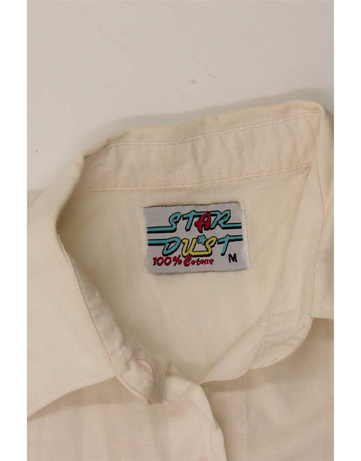 Vintage kortærmet skjorte til kvinder UK 14 Medium Pink