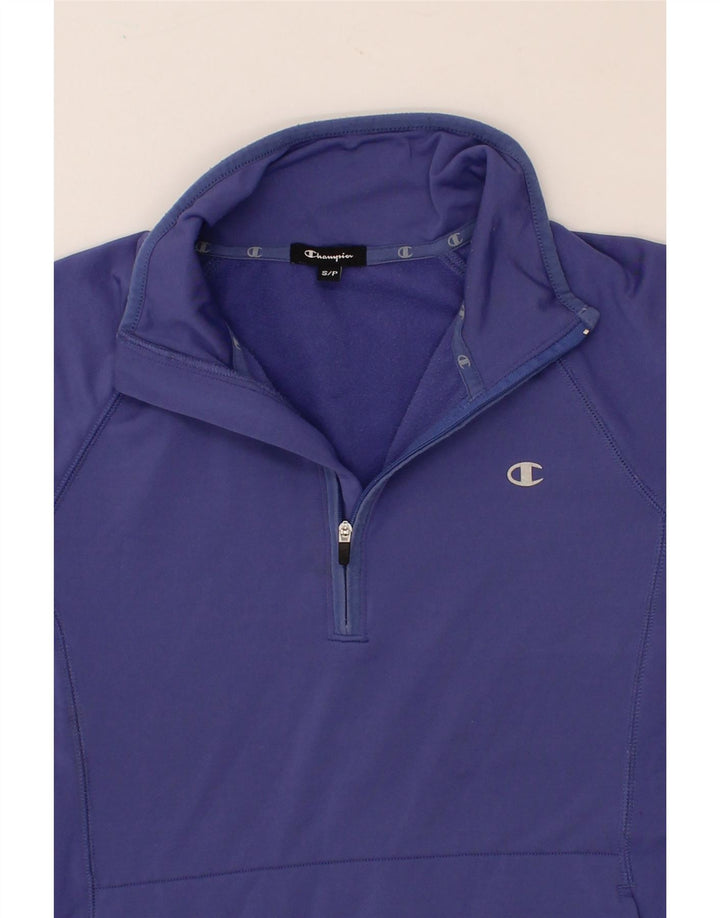 CHAMPION Womens Zip Neck Pullover Tracksuit Top UK 10 Small Navy Blue Vintage Champion and Second-Hand Champion from Messina Hembry 
