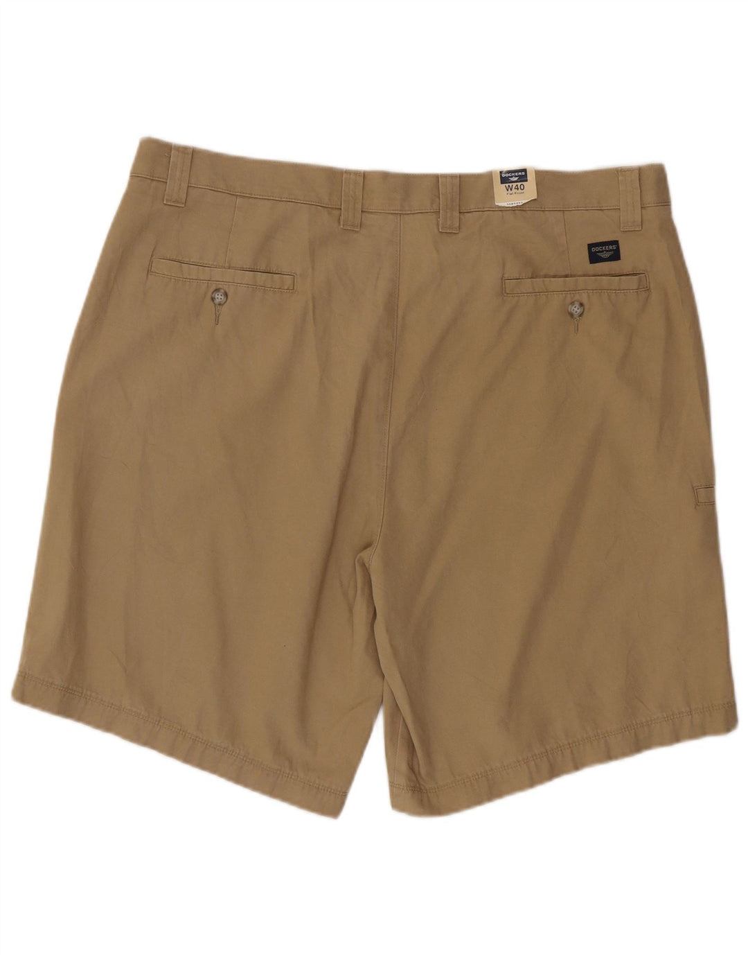 DOCKERS Herre Relaxed Fit Cargo Shorts W40 XL Beige Bomuld