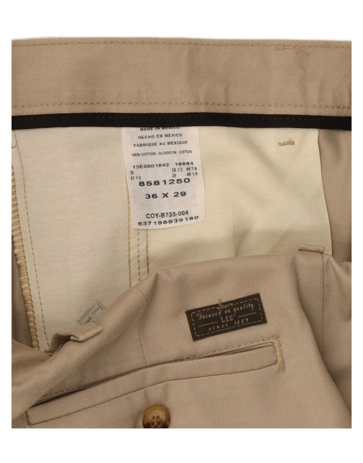 LEE Herre Pegged Chino Bukser W36 L29 Beige Bomuld