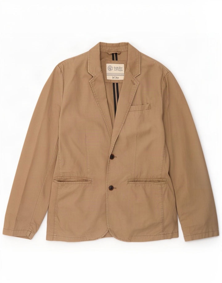 Fat Face Herre 2-knaps blazerjakke UK 38 Medium Beige Cotton