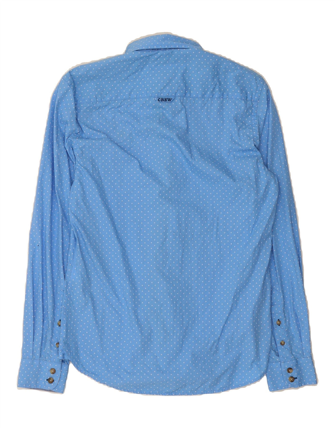 CREW CLOTHING Mens Slim Fit Shirt Small Blue Argyle/Diamond Cotton Vintage Crew Clothing and Second-Hand Crew Clothing from Messina Hembry 