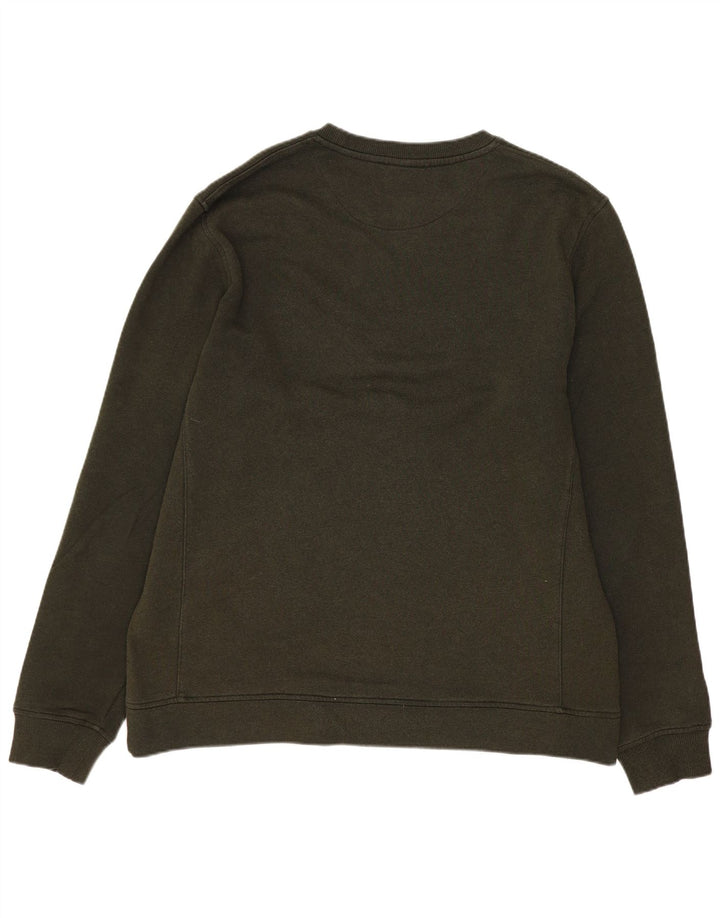 Lyle & Scott Herre Grafisk Sweatshirt Jumper Medium Khaki Bomuld