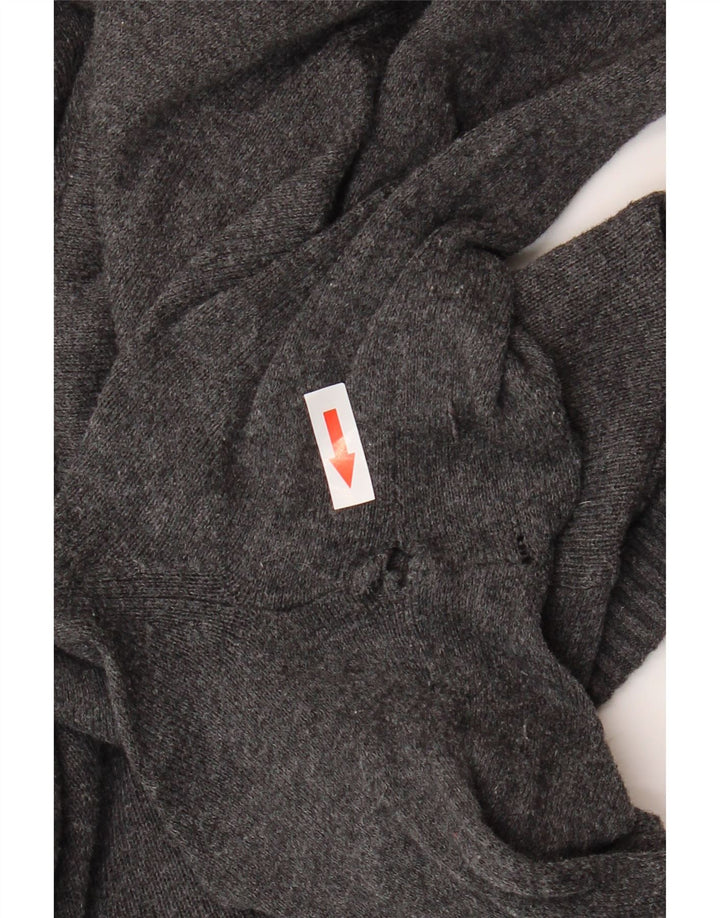 Abercrombie & Fitch Herre V-hals sweater mellemgrå bomuld