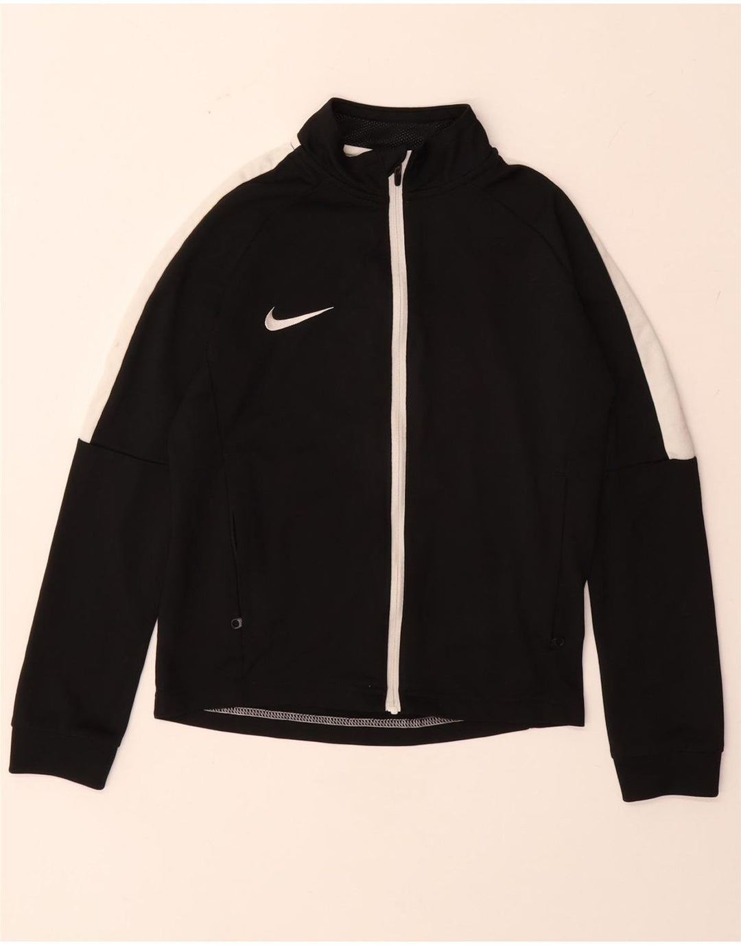 NIKE Dri Fit træningsdragt topjakke til drenge 8-9 år Lille sort farveblok