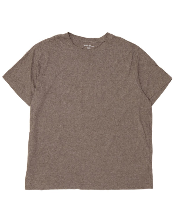 EDDIE BAUER Herre T-Shirt Top 2XL Grå Bomuld