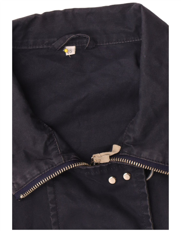 Fay Dame Oversized Duffle Utility Jacket UK 10 Small Navy Blue