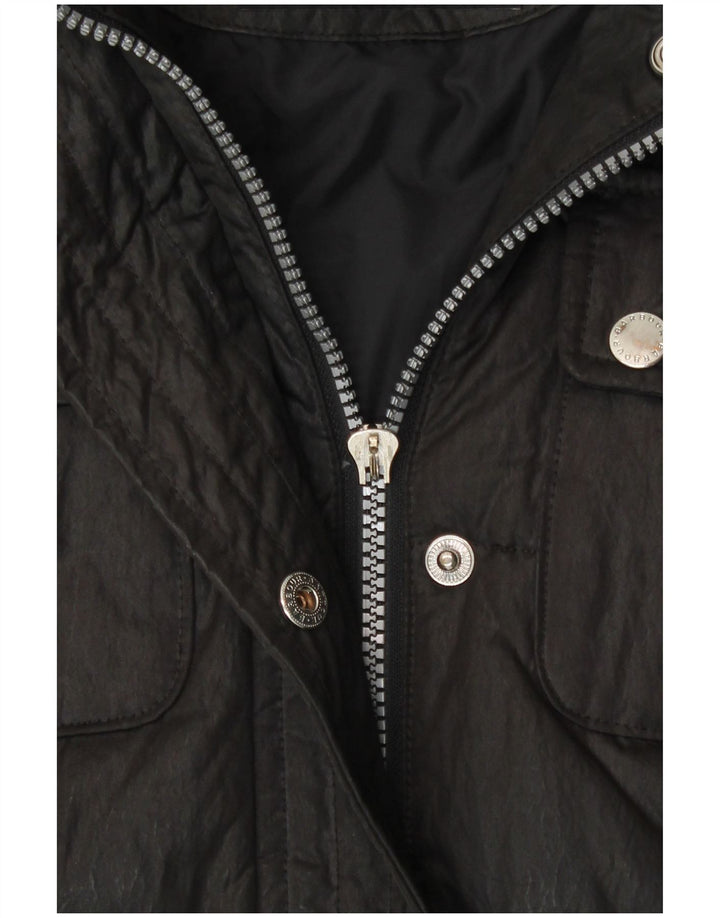 Barbour Dame Polstret Frakke UK 12 Medium Sort Bomuld