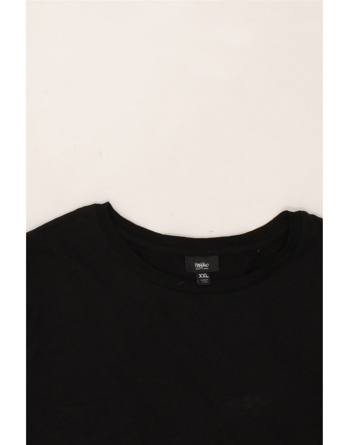 MOSSIMO Womens Crop T-Shirt Top UK 20 2XL Black Cotton Vintage Mossimo and Second-Hand Mossimo from Messina Hembry 