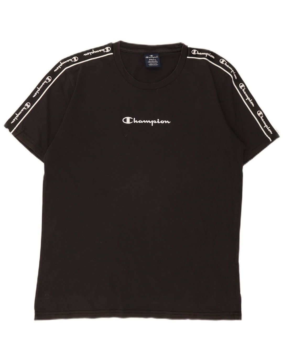 Champion Herre grafisk T-shirt top lille sort bomuld