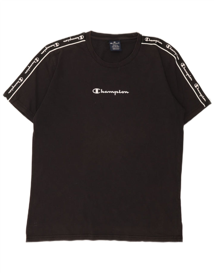 Champion Herre grafisk T-shirt top lille sort bomuld