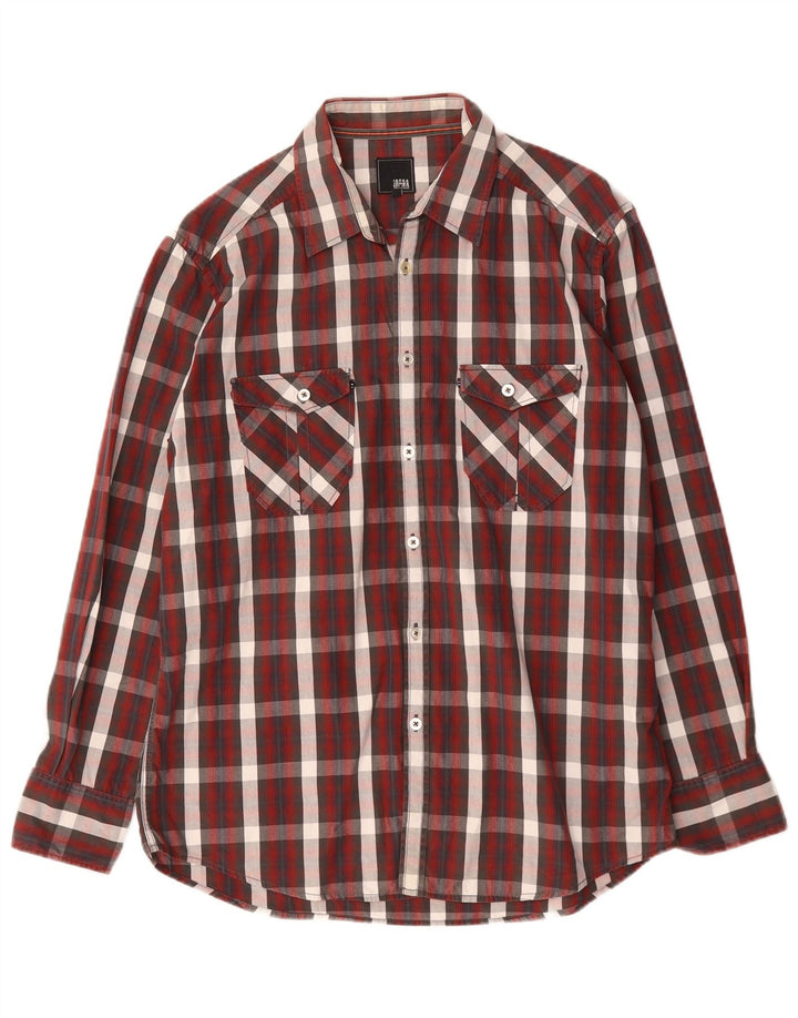 Jack & Jones Herreskjorte Stor Bourgogne ternet bomuld