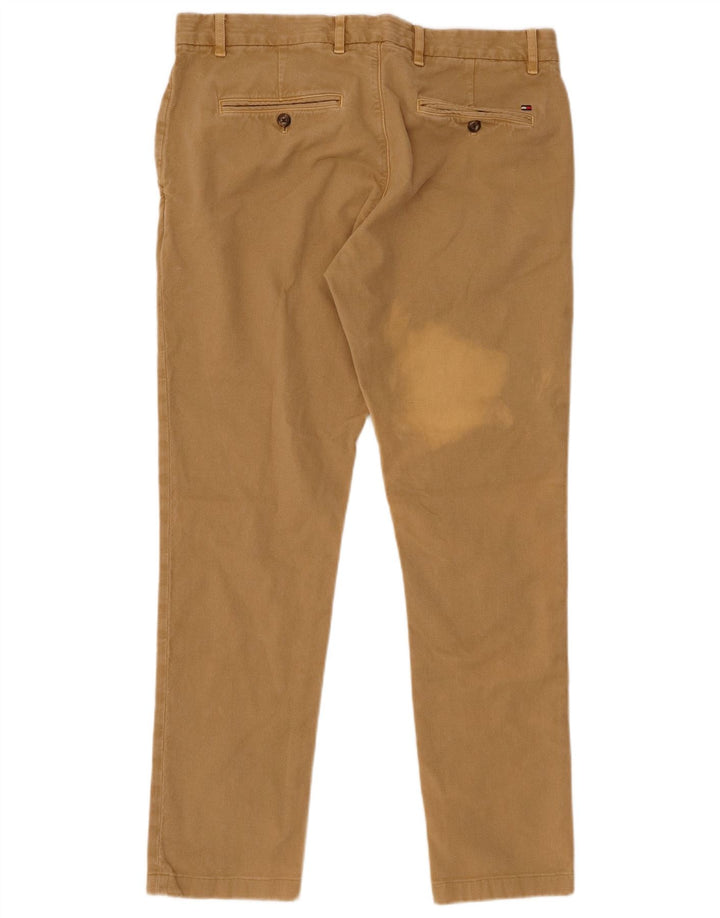 TOMMY HILFIGER Slim Chino-bukser til mænd W34 L28 Beige bomuld
