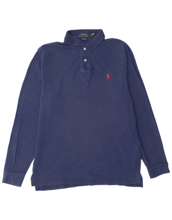 POLO RALPH LAUREN Herre Custom Slim Fit Polo Shirt Large Navy Blue