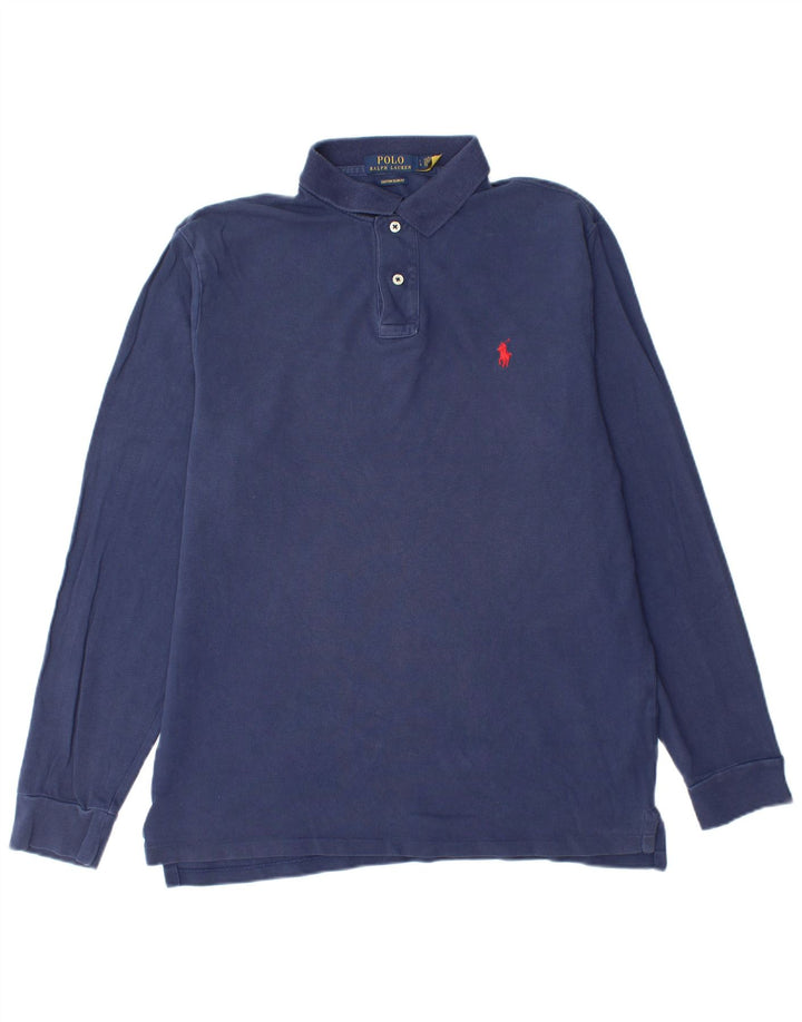 POLO RALPH LAUREN Herre Custom Slim Fit Polo Shirt Large Navy Blue