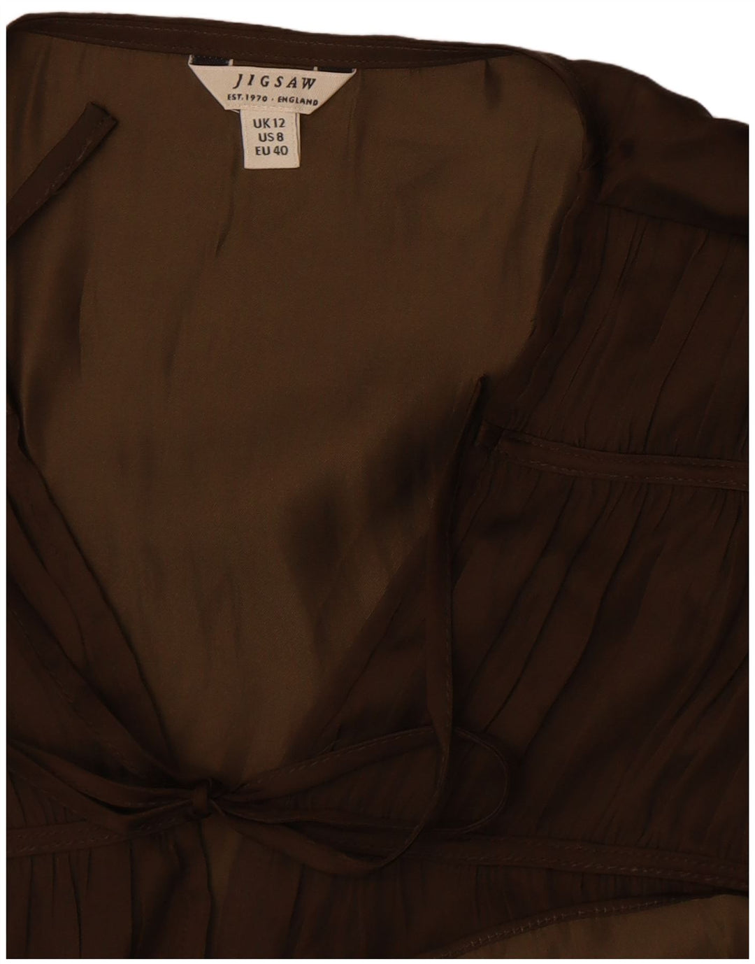 Jigsaw Damebluse Top UK 12 Medium Khaki