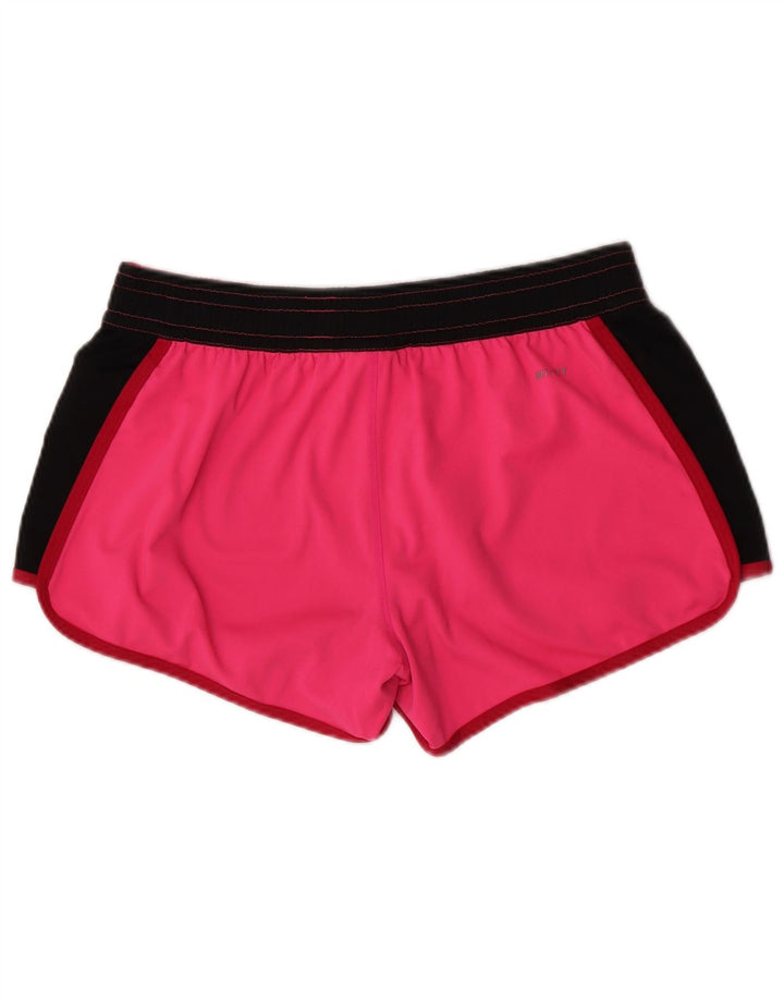 Nike Dame Dri Fit sportsshorts UK 12 Medium Pink Colourblock Polyester