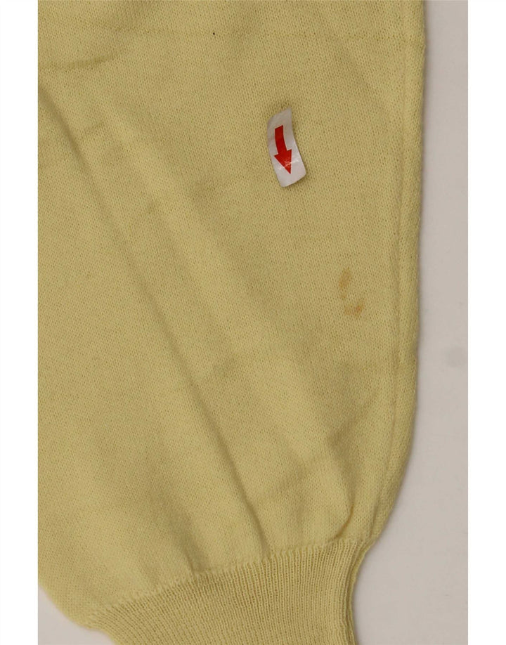 Vintage herre V-hals sweater stor gul