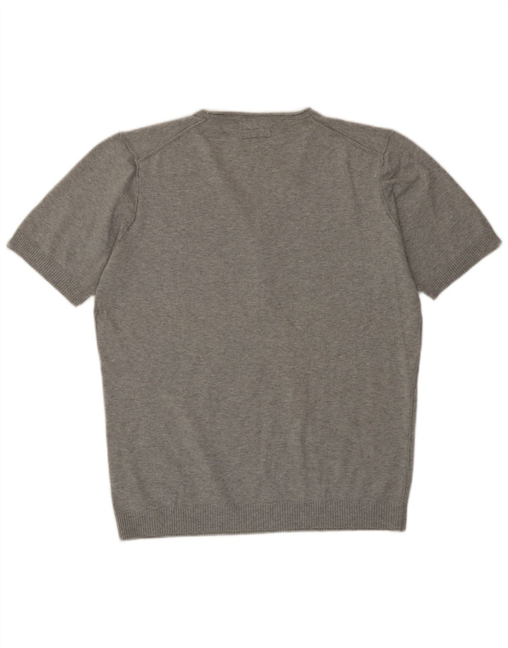 Zara Herre kortærmet V-hals sweater XL Grå