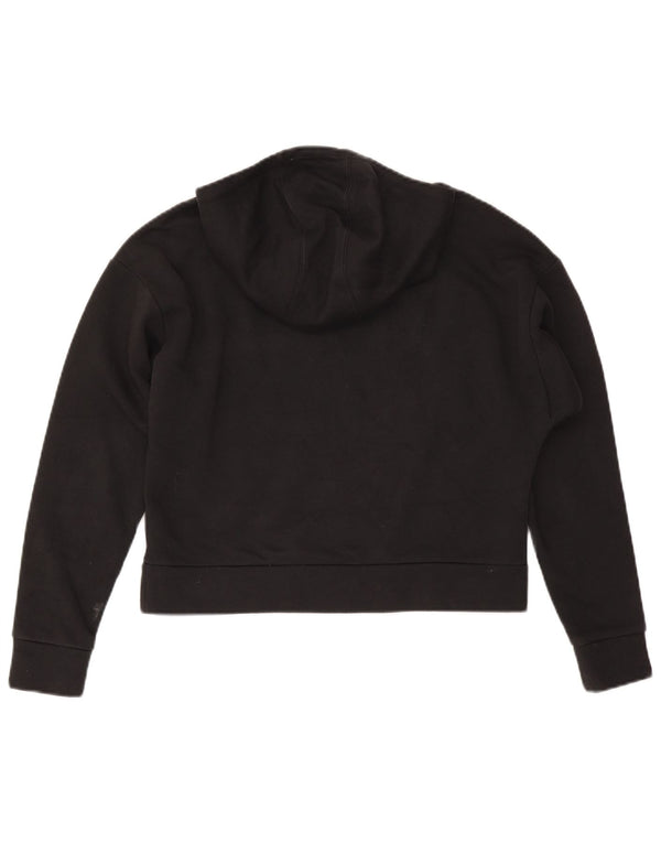 Adidas Crop hættetrøje til drenge 13-14 år Sort bomuld