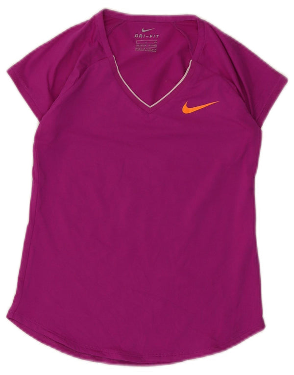 Nike Girls Dri Fit T-Shirt Top 8-9 år Lille Lilla