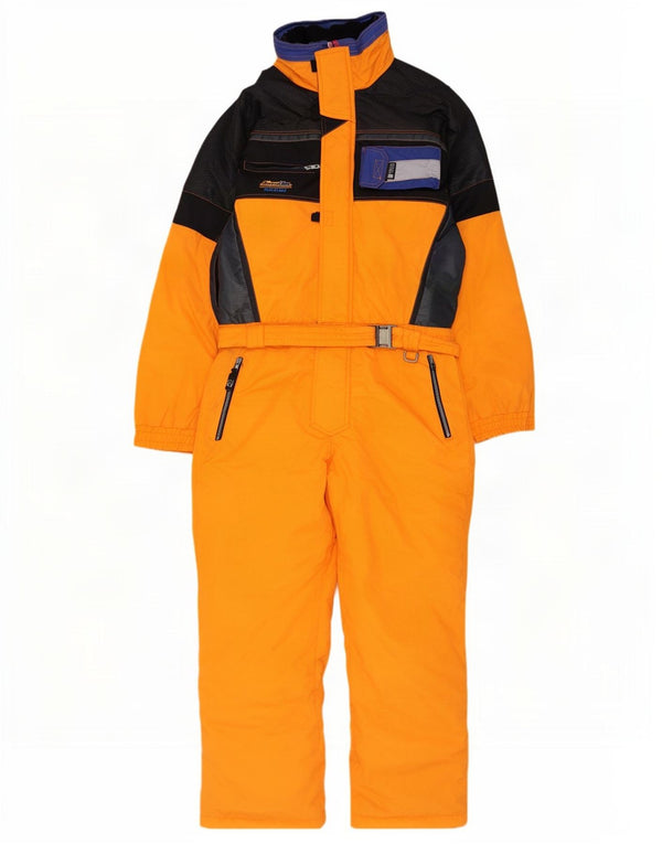 Brugi Ski Jumpsuit med hætte til mænd UK 42 Large Orange Colourblock Polyamid