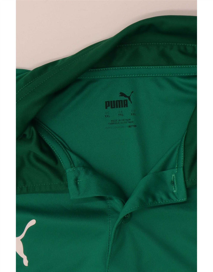 Puma Polo Shirt til mænd 2XL Grøn Colourblock Polyester