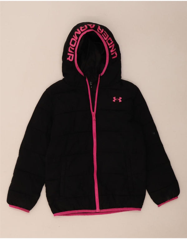 Under Armour piger grafisk polstret hættejakke 10-11 år sort polyester