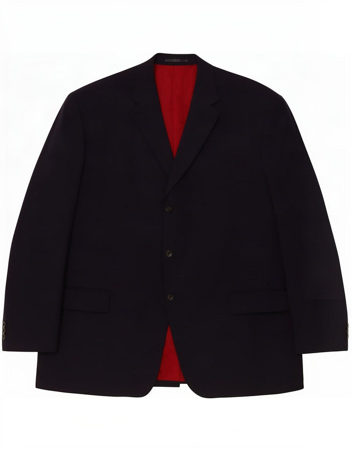 Pierre Cardin Herre 3-knaps blazerjakke IT 54 2XL Marineblå Uld