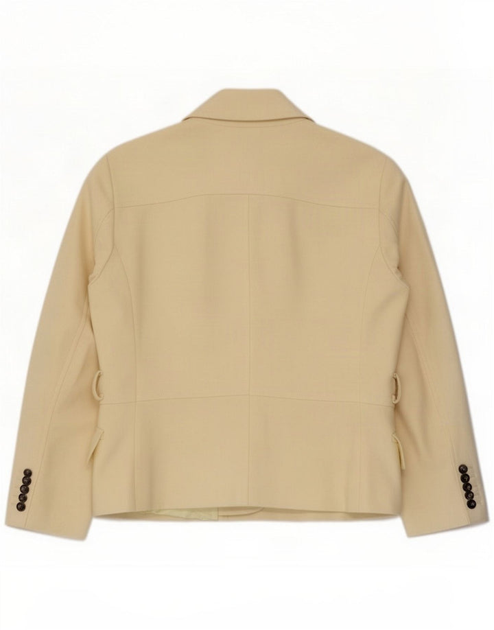 Benetton Dame 5-knaps blazerjakke IT 46 Large Off White Wool